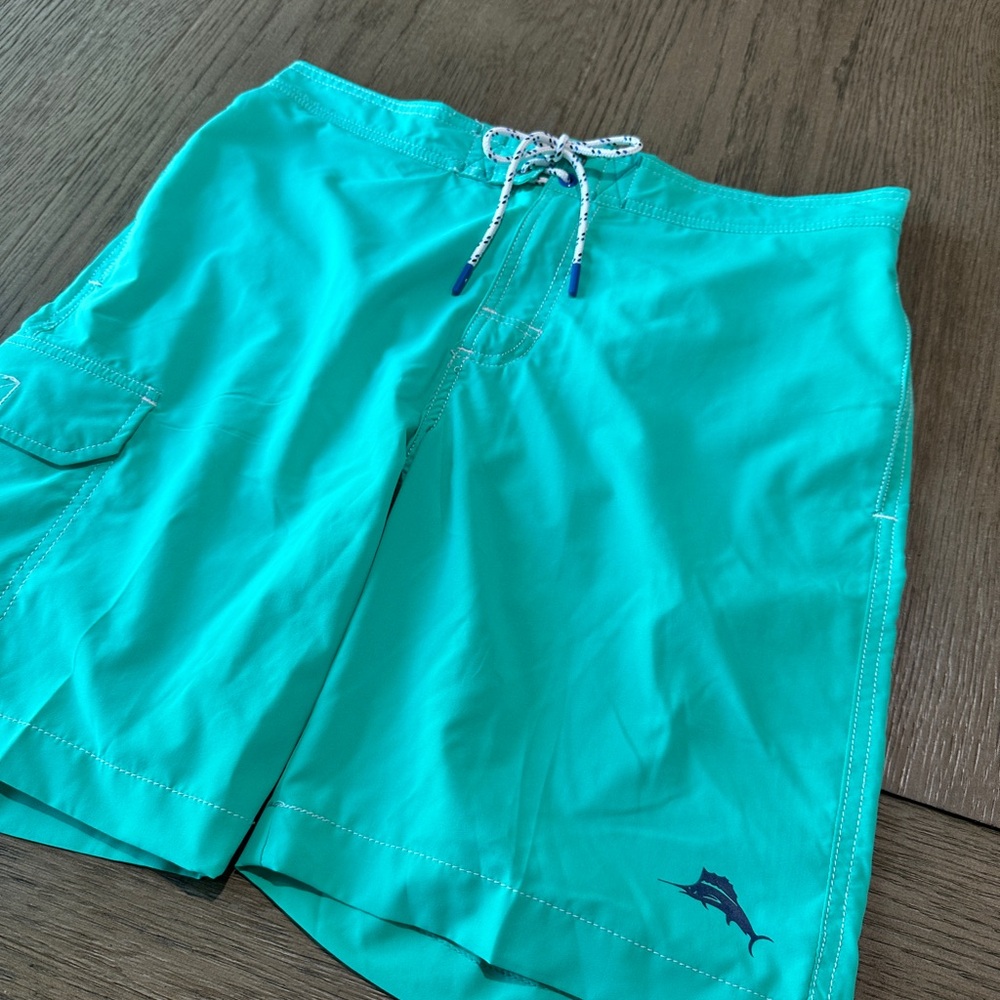 Tommy Bahama Men’s Board Shorts Swim Trunks Size Medium Light Green - Picture 2 of 9